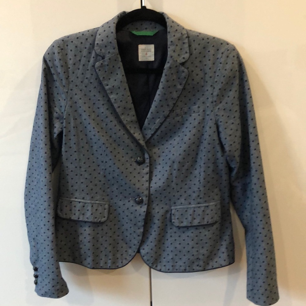 GAP Fun Blue Polka Dot Blazer